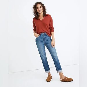 Madewell The High-Rise Slim Boyjean in Moorland Wash Size 32